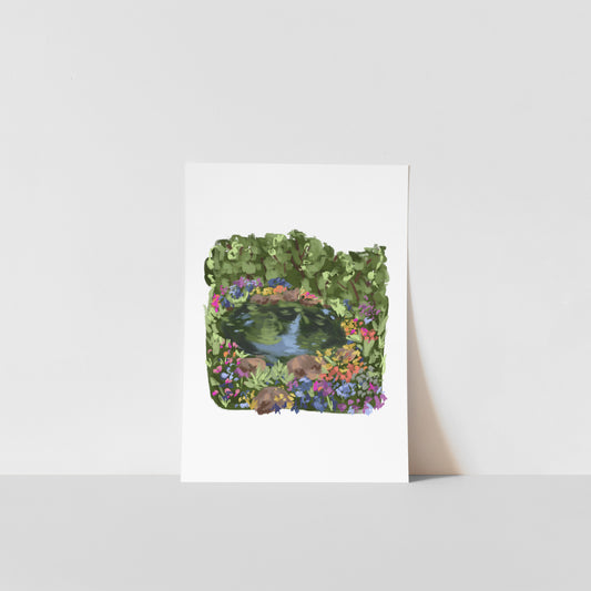 Wildflower Pond / Nature Art Print